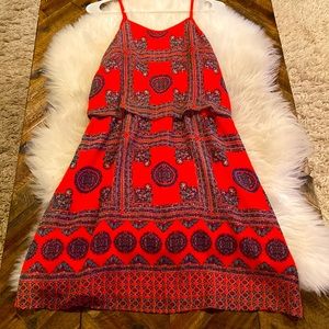 Pixley Red pattern dress great for work then dinner!